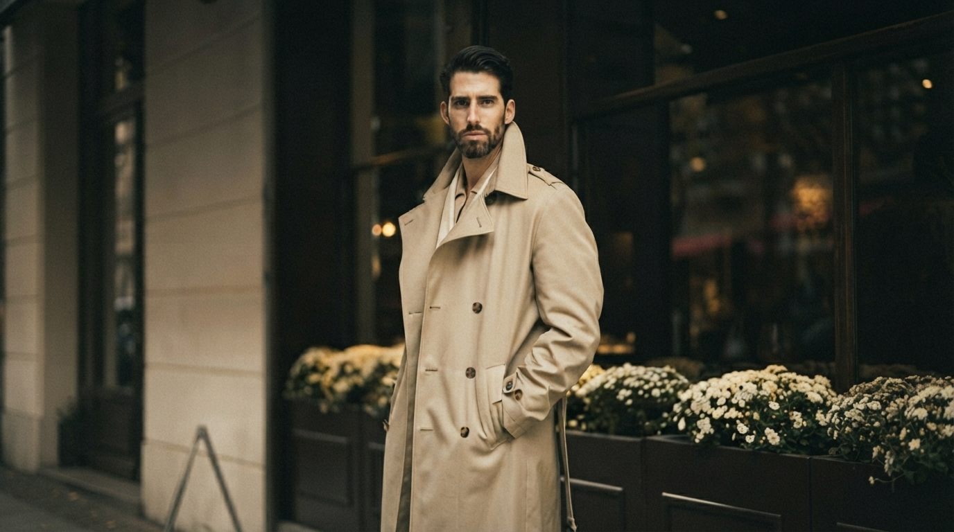 Editorial illustration for From the Trenches to the Runway: How a Military Coat Became Fashion's Most Enduring Classic